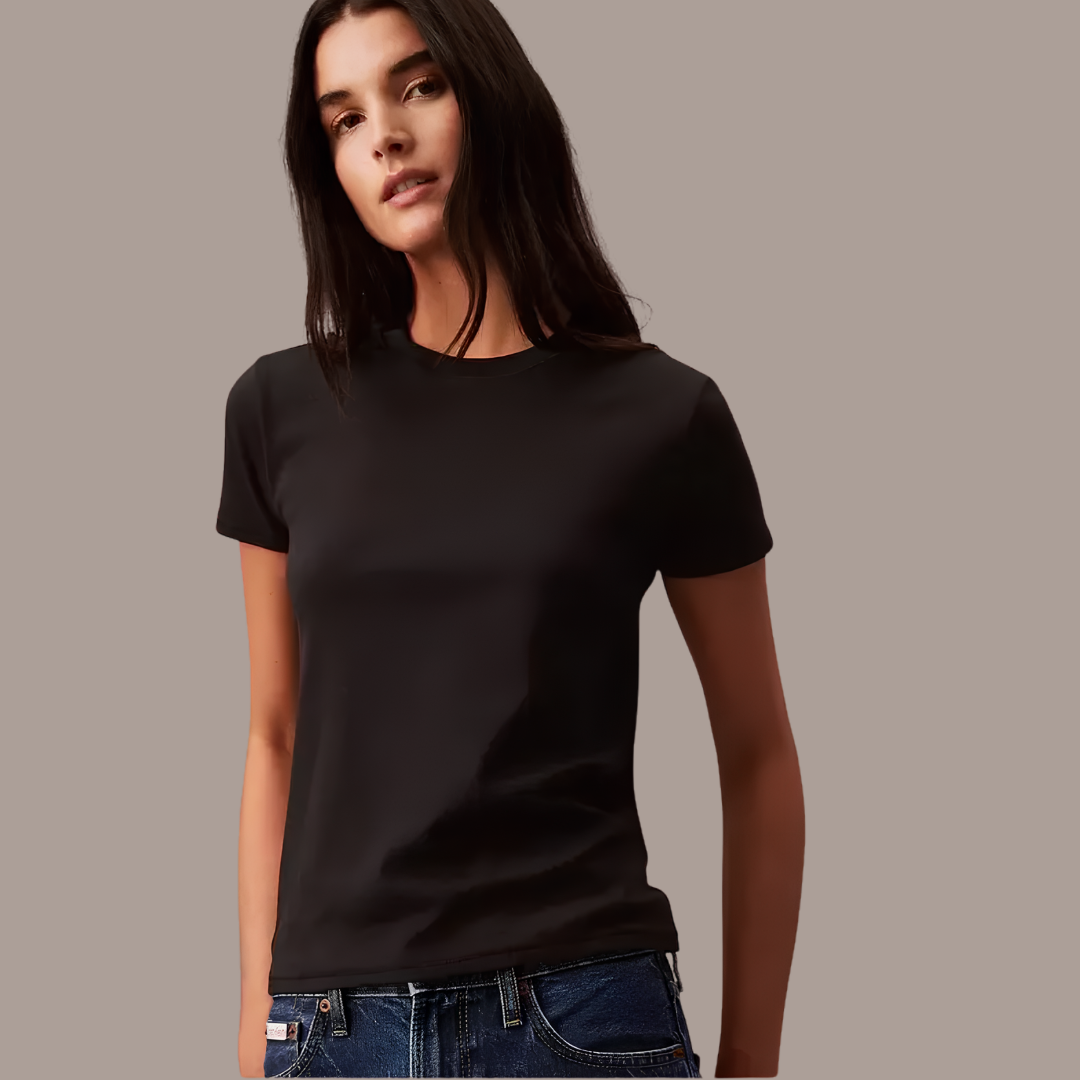 Women's Slim-Fit T-Shirt – Black